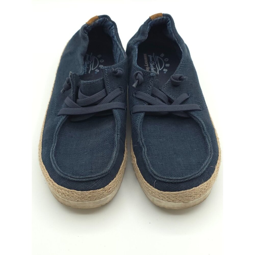Bobs By Skechers Women's Espadrille Slip-On Shoes Navy Size 7 Canvas Casual - Picture 8 of 8